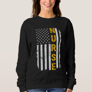 Sudadera Enfermera Job Bandera Estadounidense 4 De Julio Co