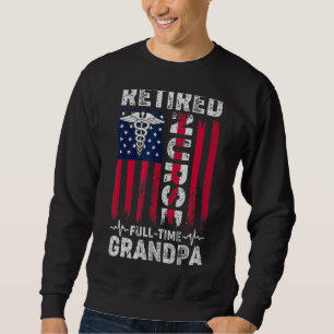 Sudadera Enfermera jubilada a tiempo completo abuelo Papa R