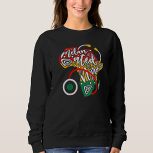 Sudadera Enfermera Melanizada Estetoscopio Bandera Africana