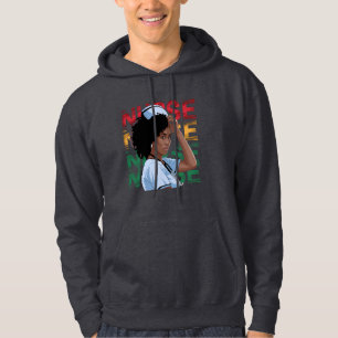 Sudadera Enfermera mujer negra afro retro mes de la histori