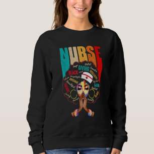 Sudadera Enfermera Mujer Negra Magia Afro Melanina Reina Hi