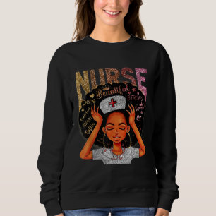 Sudadera Enfermera Mujer Negra Mágica Afro Melanin Reina de