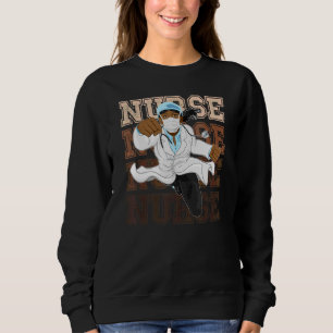 Sudadera Enfermera negra reina magia afro melanina afroamer