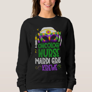 Sudadera Enfermera oncológica divertida Krewe Mask Mardi Gr