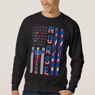 Sudadera Enfermera Patriótica 4 De Julio Independencia De B