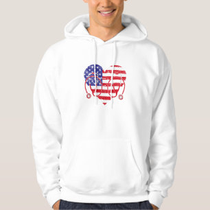 Sudadera Enfermera patriótica bandera estadounidense corazó