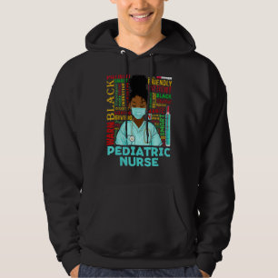 Sudadera Enfermera pediátrica afroamericana histo negro