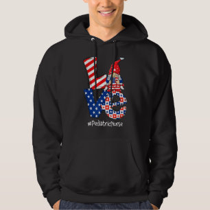 Sudadera Enfermera pediátrica de amor Estetioscopio Patriót