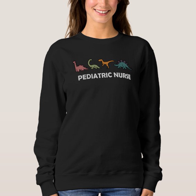 Sudadera Enfermera Pediátrica de Dinosaurio Peds Vida Fisio (Anverso)