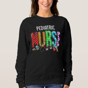Sudadera Enfermera pediátrica Plaid Red Love Heart Stethosc