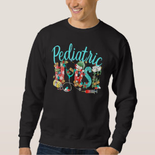 Sudadera Enfermera PEDS Navidad Retro Pediátrica RN Nursi N