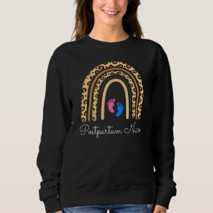 Sudadera Enfermera posparto leopardo arcoiris madre enferme