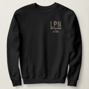 Sudadera Enfermera práctica con licencia LPN personalizada