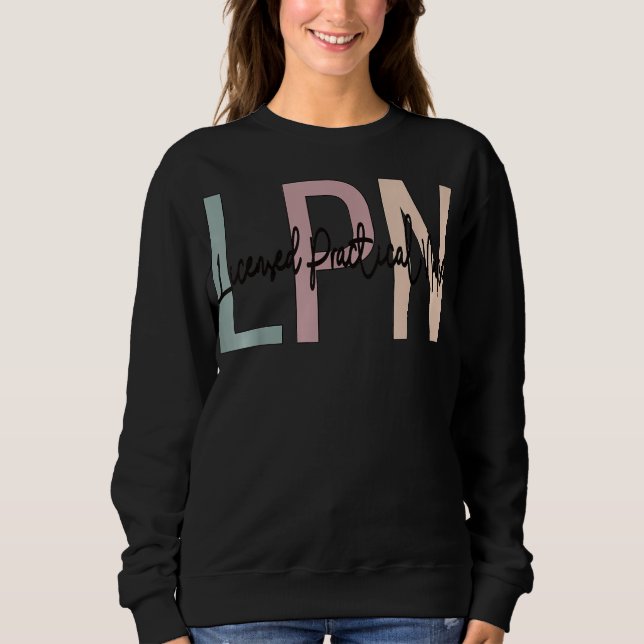 Sudadera Enfermera Práctica Licenciada Boho LPN  (Anverso)