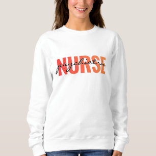 Sudadera Enfermera Psiquiátrica Tipografía Moderna