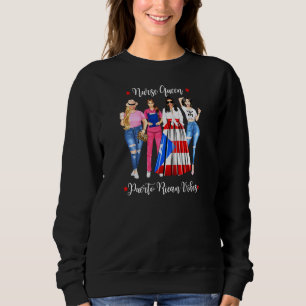 Sudadera Enfermera puertorriqueña Reina de Puerto Rico Nurs