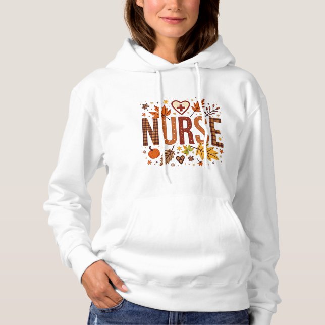 Sudadera Enfermera Retro Bubble Letters Groovy (Anverso)