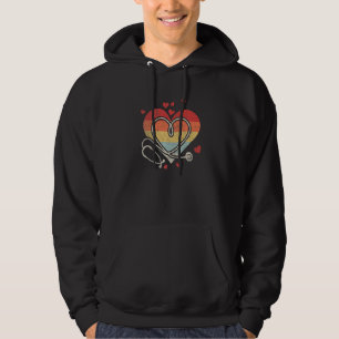 Sudadera Enfermera Retro Corazón Estetoscopio Amor Enfermer