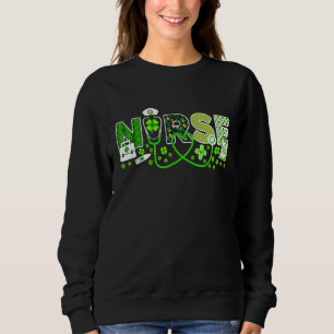 Sudadera Enfermera St Patrick's Day Enfermera afortunada Sh
