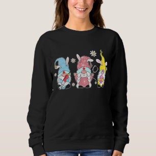 Sudadera Enfermera Stethoscope Bunny Gnome Caza de huevos d