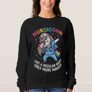 Sudadera Enfermera Unicornio Energía Brillante y Mágica