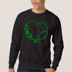 Sudadera Enfermera verde Estetioscopio Amor Corazón Enferme