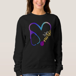 Sudadera Enfermera Woc Watercol Amor Corazón Stethoscope En
