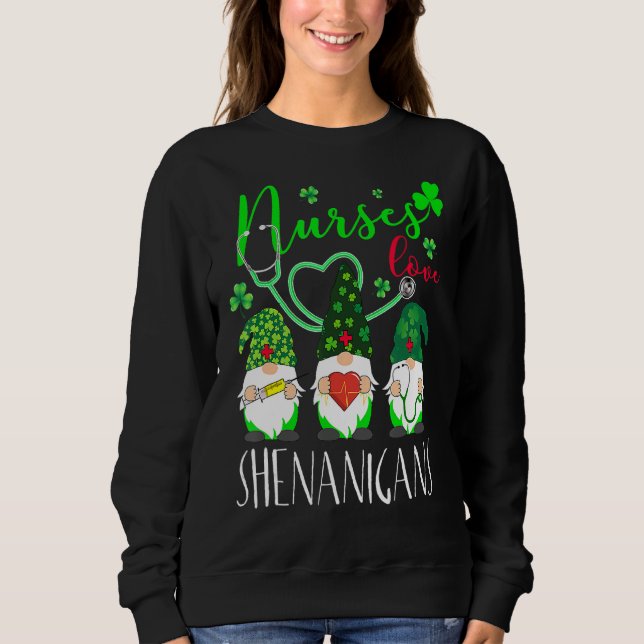 Sudadera Enfermeras Aman A Shenanigans Graciosos Gnomes Enf (Anverso)