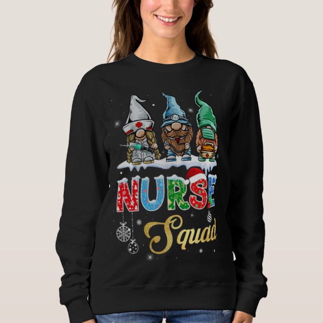 Sudadera Enfermeras Navidades Gnomes (Anverso)