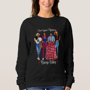 Sudadera Enfermeras negras Escorpias Reina Enfermera Vibes 