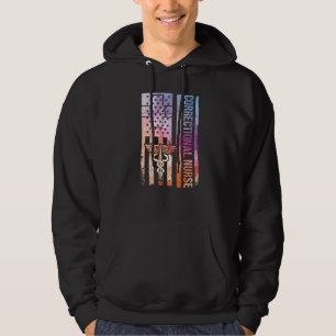 Sudadera Enfermería Correccional Tie Dye Bandera Americana