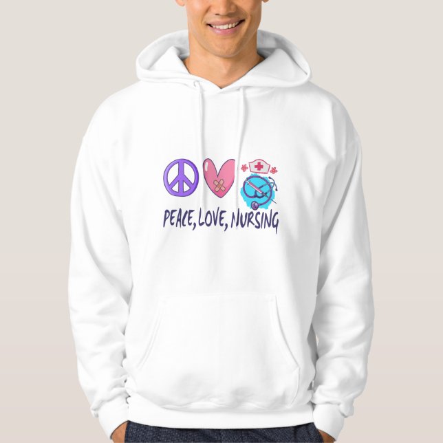 Sudadera Enfermería de amor por la paz (Anverso)