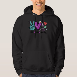 Sudadera Enfermería de amor por la paz Enfermera de enferme