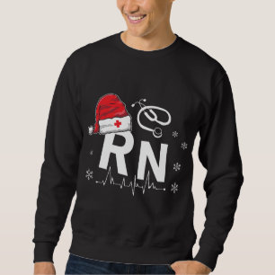 Sudadera Enfermería de Enfermeras de RN Santa Hat Navidades