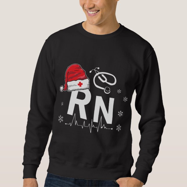 Sudadera Enfermería de Enfermeras de RN Santa Hat Navidades (Anverso)