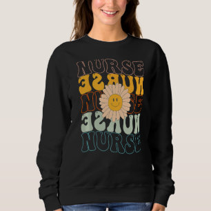 Sudadera Enfermería De Enfermeras Retro Groovy Para Mujeres