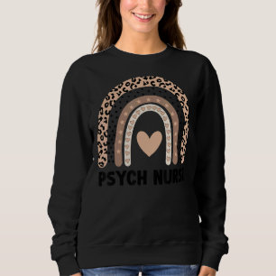 Sudadera Enfermería de enfermería de Psych Leopard Rainbow