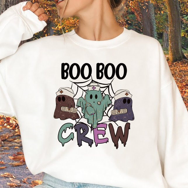 Sudadera Enfermería de enfermería Halloween Boo Boo Crew Fa (Subido por el creador)