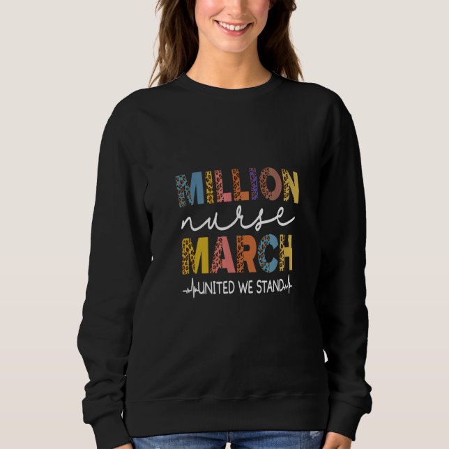 Sudadera Enfermería Leopard de la Marcha de Enfermeras (Anverso)