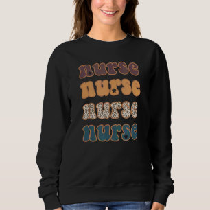 Sudadera Enfermería retro leopardo
