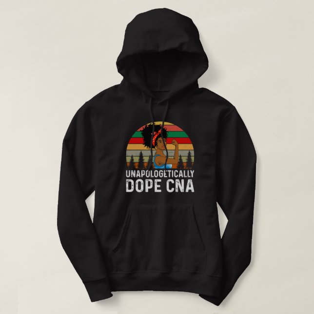 Sudadera Enfermería sin remordimientos Dope Negro CNA Enfer (Diseño del anverso)