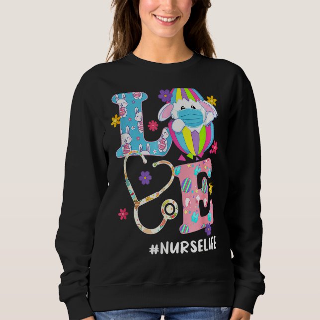 Sudadera Enfermería Stethoscope Scrub Enfermera de la vida  (Anverso)