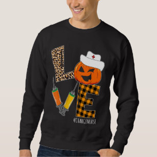 Sudadera Enfermero de enfermería de Halloween Calabaza leop