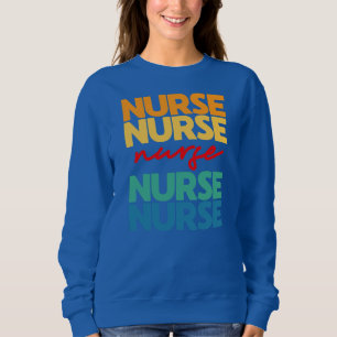 Sudadera Enfermero de enfermería retro y enfermera de RN 