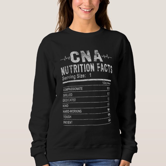 Sudadera Enfermero de Hechos de Nutrición de Auxiliar de En (Anverso)