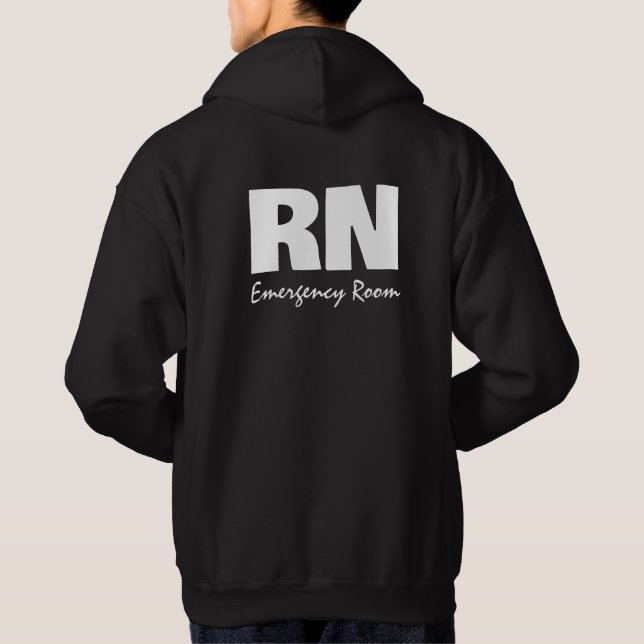 Sudadera Enfermero registrado en sala de emergencias ER (Reverso)