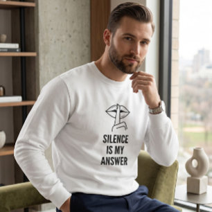 Sudadera Enfocada Estoica Silencio Es Mi Respuesta Gráfica