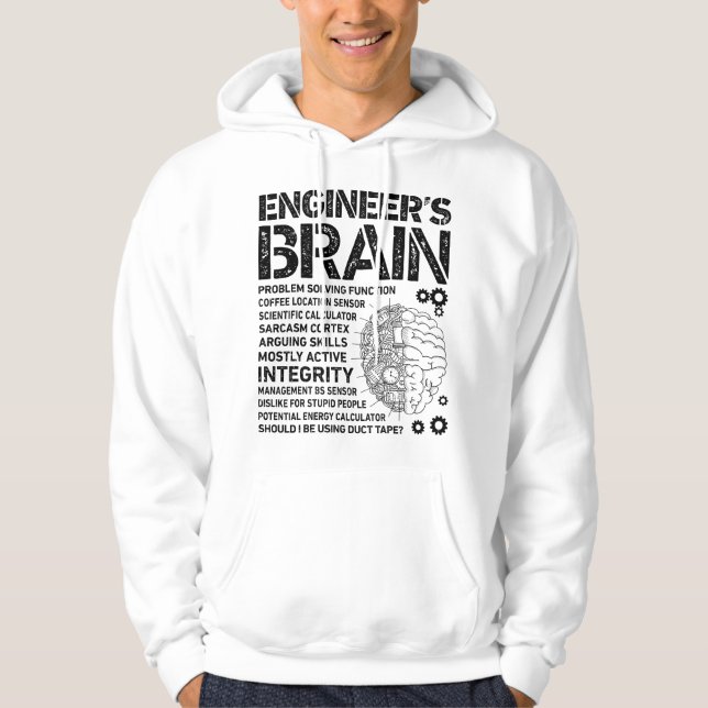 Sudadera Engineer's Brain Funny Process Engineer Men Engine (Anverso)