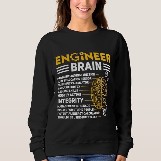 Sudadera Engineers Brain industrial engineering Computer ci (Anverso)