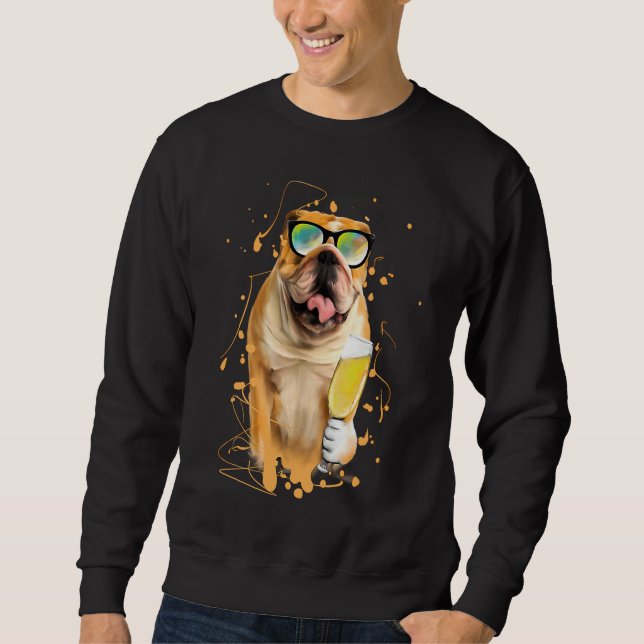 Sudadera English Bulldog  Dog Illustration Owner (Anverso)